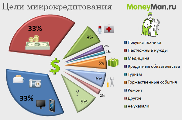 Цели микрокредитования. Для чего россияне берут микрокредиты?