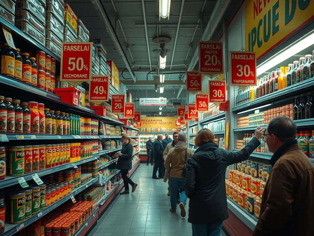 В российских продуктовых торговых сетях по скидкам чаще всего покупают макароны и вермуты