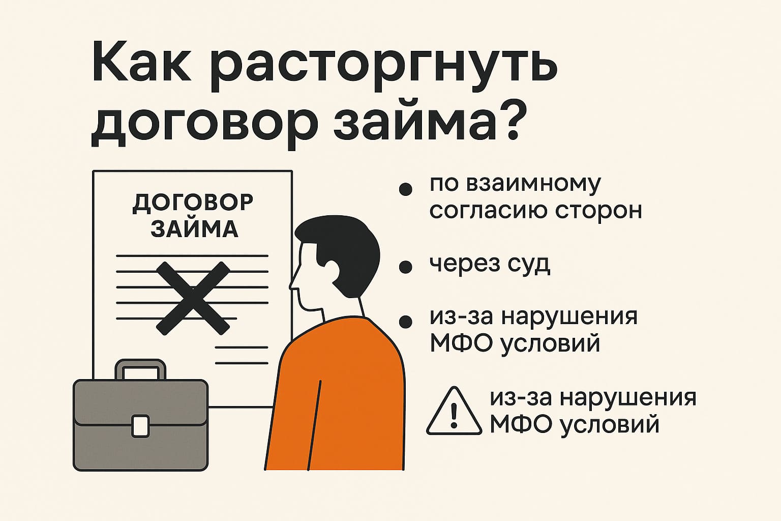 Как расторгнуть договор займа? Можно ли аннулировать договор с МФО?