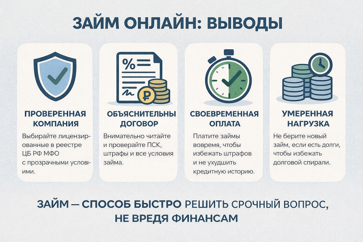Займ онлайн: выводы
